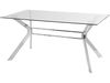 Hampton Stainless Steel and Glass Dining Table