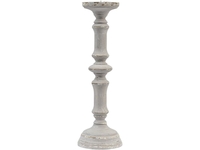 Hardy Stone Finish Pillar Candlestick - Large
