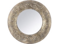Harrington Round Antique Gold Mirror