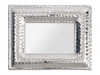 Hatton Hammered Silver Metal Table Mirror - Rectangular
