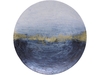 Horizon Blue and Gold Metal Wall Disc - Large
