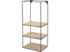 Hoxton Black Metal and Wood Wall Shelf Unit - Large