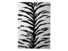 Mara Ivory and Black Animal Print Wool Rug