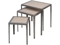 Marseille Wood and Iron Nesting Tables - Set of 3