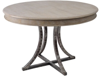 Marseille Wood and Iron Round Dining Table