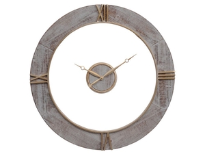 Marston Floating Centre Grey Washed Wall Clock