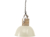 Merle Cream Metal and Wood Ceiling Pendant - Medium