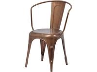 Merle Stackable Metal Armchair in Copper Finish