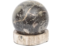 Meso Petrified Wood Ball on Stand