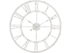 Metal Skeleton Clock in Antique White