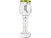 Mirabel Etched Silver and Green Glass Goblet Hurricane Lamp