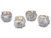 Monet Patterned Glass Votive Holders - Set of 4
