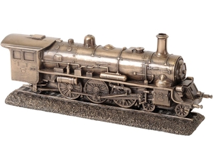 Steam Train Sculpture in Bronze Finish