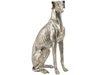 Whippet Sculpture in Antiqued Silver Finish
