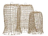 Wire Mesh Decorative Lobster Pots - Set Of 3