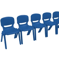 Ergo Education Chair with an Integrated Linking Device for Ages 14 to 16,  Blue