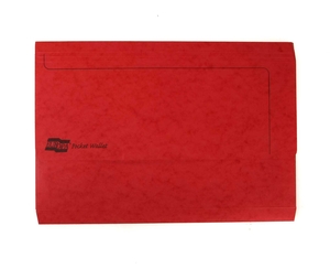 Europa Pocket Wallets Foolscap Pack of 25,  Red