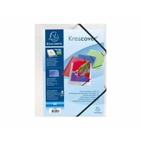 Exacompta Kreacover 3 Flap Folder A4 Pack of 25 Clear