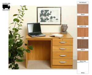 R White Orpen Desk Workstation,  Classic Oak