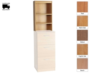 R White Overshelf Unit 2 Shelves OSA H796xW475xD300mm,  English Oak