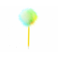 Rainbow Pom Pom Ballpoint Pen,  yellow