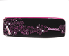 Rawsharc 13 Inch Flower Pencil Case,  Black/Pink