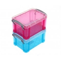 Really Useful Box 0.7 Litres Twin Pack,  Blu/Pnk