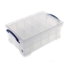 Really Useful Storage Box 9 Litre with Tray Inserts,  Clear