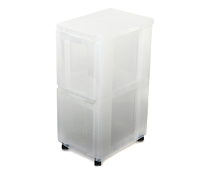 Really Useful Storage Hanging File Unit 2 Drawer,  Clear