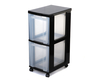 Really Useful Storage Hanging File Unit 2 x 25 Litre Drawer,  Black/Clear