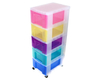 Really Useful Storage Unit 5 x 12 Litre Drawer,  Clear/Rainbow