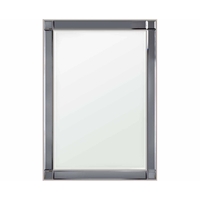 Rectangular Belgravia Mirror in Antique Silver,  Silver