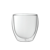Double Walled Latte Glass with No Handle