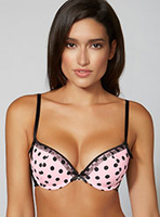 Jamilia spot plunge bra with removable gel pads