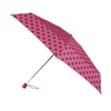 totes Miniflat Raspberry/Black Big Dot Print Umbrella (5 Section)