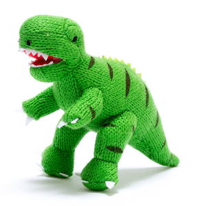 Knitted T-Rex Dinosaur Rattle