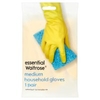 essential Waitrose household gloves,  medium - 2 pairs