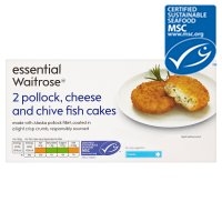 essential Waitrose MSC cheese & chive fishcakes