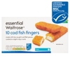 essential Waitrose MSC cod fillet fish fingers x 10