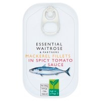 essential Waitrose MSC mackerel in spicy tomato sauce