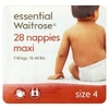 essential Waitrose nappies,  size 4,  maxi,  7-18 kg