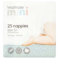 essential Waitrose nappies,  size 5+,  Junior,  13-27 kg
