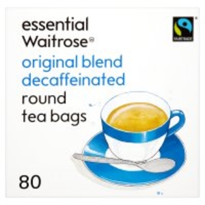 Essential Waitrose Original Blend Decaffeinated Tea - 80 Bags