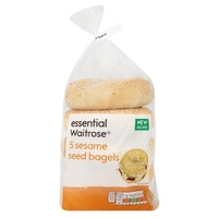 essential Waitrose sesame seed bagels