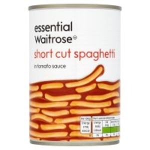 essential Waitrose short cut spaghetti in tomato sauce