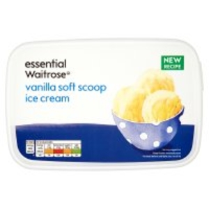essential Waitrose vanilla soft ice cream