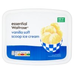 essential Waitrose vanilla soft ice cream
