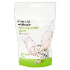 essential Waitrose vinyl gloves,  pack of 20