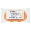 essential Waitrose White Giant Baps