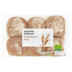 essential Waitrose wholemeal baps
